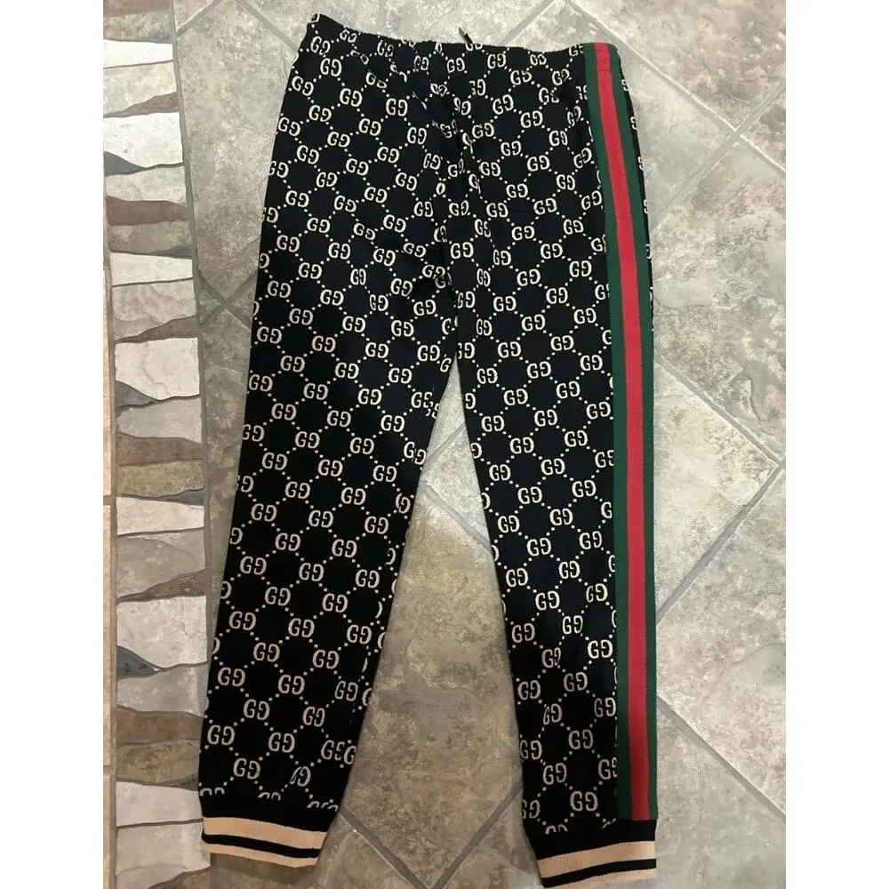 Men's Gucci GG jersey cotton jog pants, size XXL made in Italy
